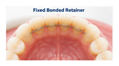 Fixed bonded retainer example