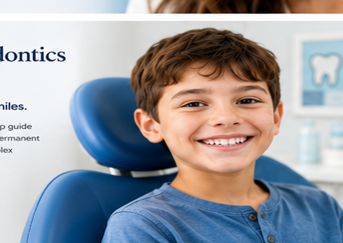 Smiling child patient in a friendly orthodontic office